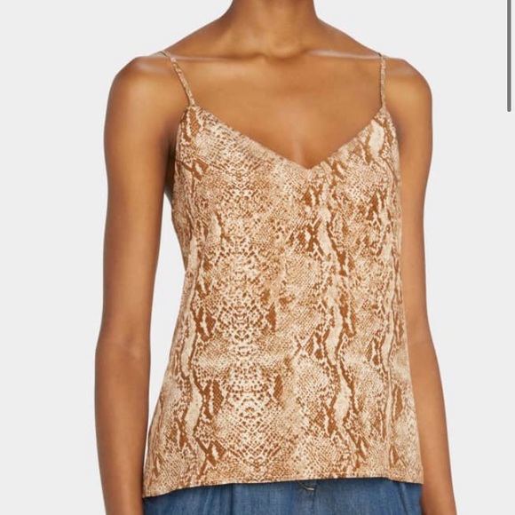 L'AGENCE Tops - NWT L’AGENCE Jane Snake Print Cami Top